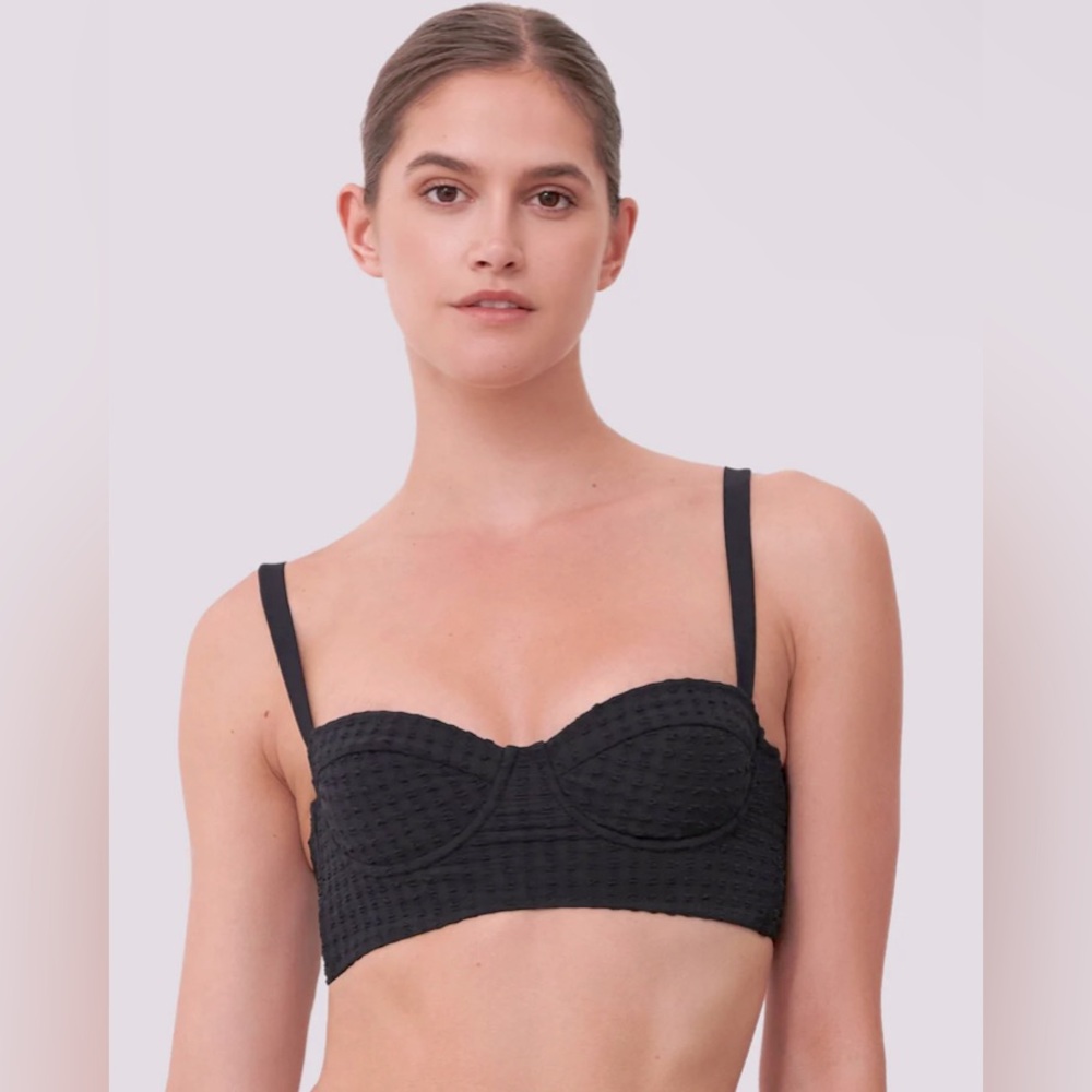 NWT Black Evarae Luella Bikini Top Size Small